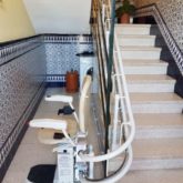 Silla Salvaescaleras Curva Doble Raíl Platinum Ergo