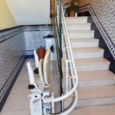 Silla Salvaescaleras Curva Doble Raíl Platinum Ergo