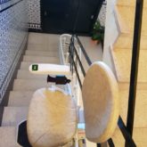 Silla Salvaescaleras Curva Doble Raíl Platinum Ergo